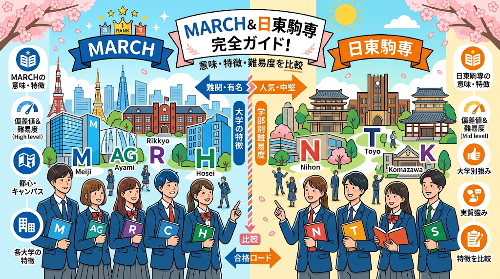 MARCH（マーチ）とか日東駒専の意味は？