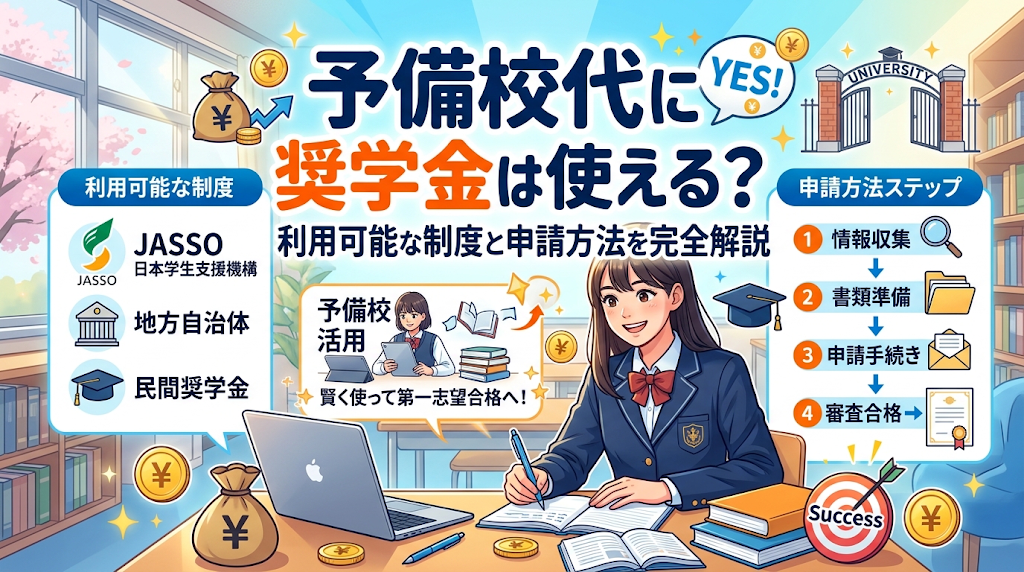 予備校代に奨学金は使えるかについて、利用可能な制度と申請方法
