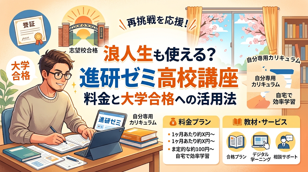 進研ゼミ高校講座は浪人生も使える・大学合格への活用法