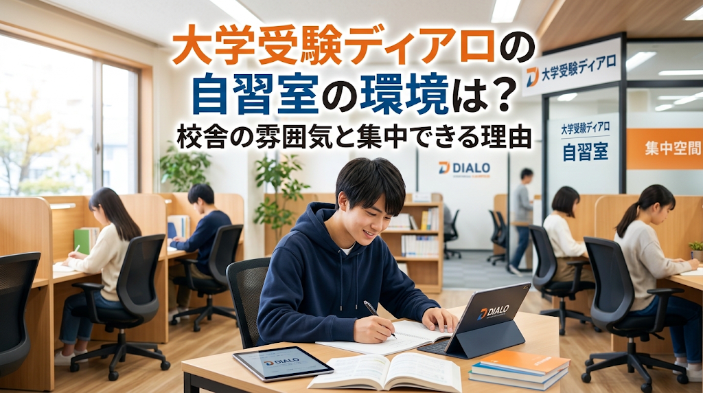 大学受験ディアロの自習室の環境・校舎の雰囲気と集中できる理由